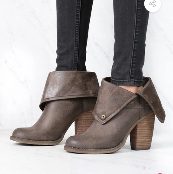 Sbicca Cuff Rollover Chord‎ Ankle Sz. 6.5 Boots - Picture 1 of 16